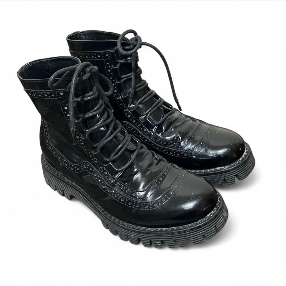 GuidoMaggi Black Lace-Up Boots